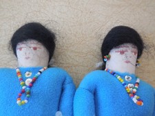 Fred Harvey Pair of Handmade  Navajo Dolls with Artist Tag Isabelle Jim. - Additional view 3