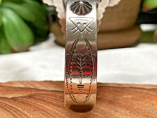 Fred Harvey Era Bell Trading Post Turquoise Three Stone Sterling Cuff Bracelet - Additional view 9