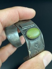Fred Harvey Era Native American Sterling Turquoise Navajo Watch Cuff Bracelet - Additional view 1