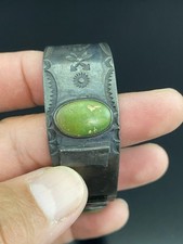Fred Harvey Era Native American Sterling Turquoise Navajo Watch Cuff Bracelet - Additional view 8