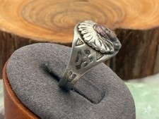 Fred Harvey Era Copper Face Chief Thunderbird & Arrows Cigar Band Sz9.5--B104.25 - Additional view 3