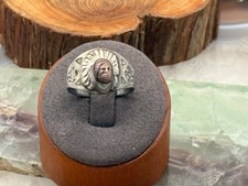 Fred Harvey Era Copper Face Chief Thunderbird & Arrows Cigar Band Sz9.5--B104.25