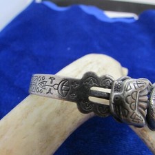 VINTAGE SOUTHWEST N A FRED HARVEY CUFF W/ ALL OF THE STAMPS, THUNDERBIRDS - Additional view 1