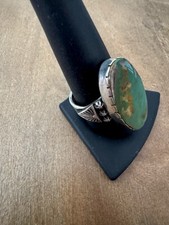 Fred Harvey Era Natural Royston turquoise Albert Jake Navajo Large ring 10.5 - Additional view 3