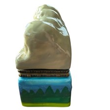 Fred Harvey Trading Company Trinket Box Mount Rushmore Souvenir Porcelain - Additional view 1