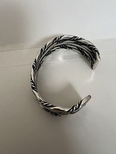 Native American Signed Harvey Cuff Bracelet Sterling Silver Vintage - Additional view 7