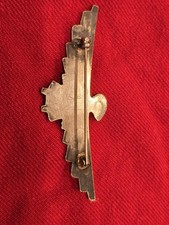 Fred Harvey Sterling Silver Turquoise Thunderbird Pin Brooch 2 1/2 Inches - Additional view 7
