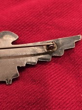 Fred Harvey Sterling Silver Turquoise Thunderbird Pin Brooch 2 1/2 Inches - Additional view 10