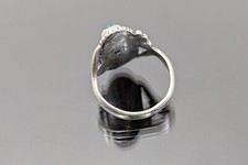 Rare Dainty Vtg Fred Harvey Era Bell Trading Post Sterling Silver Turquoise Ring - Additional view 9