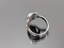 Rare Dainty Vtg Fred Harvey Era Bell Trading Post Sterling Silver Turquoise Ring - Additional view 10