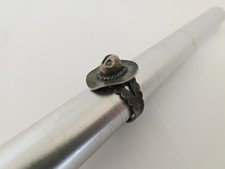 VTG Fred Harvey Era Navajo Sterling Silver Cowboy Hat Stamped Ring - Adjustable - Additional view 12