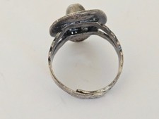 VTG Fred Harvey Era Navajo Sterling Silver Cowboy Hat Stamped Ring - Adjustable - Additional view 4