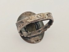 VTG Fred Harvey Era Navajo Sterling Silver Cowboy Hat Stamped Ring - Adjustable - Additional view 6