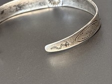 Child Fred Harvey Era Sterling Hand Stamped Cuff Bracelet With Arrow Snake 4.75 - Additional view 6