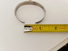 Small VTG Sterling Silver Turquoise Navajo Fred Harvey Era Stamped Cuff Bracelet - Additional view 8