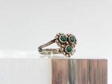 Fred Harvey era Vintage Natural Turquoise Sterling Silver 925 Ring - sz 3.75 - Additional view 2