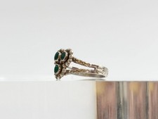 Fred Harvey era Vintage Natural Turquoise Sterling Silver 925 Ring - sz 3.75 - Additional view 5