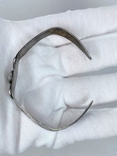 RARE vtg FRED HARVEY ERA BOWTIE CUFF bracelet sterling SILVER ARROW - Additional view 1