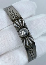 RARE vtg FRED HARVEY ERA BOWTIE CUFF bracelet sterling SILVER ARROW