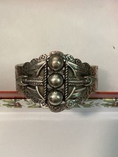 Native American Navajo Silver Cuff- Fred Harvey Era - Additional view 1