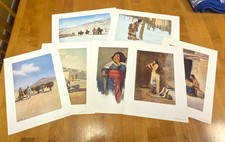 18 Vtg Fred Harvey Native American Indian Art Print Set Indians of the Southwest - Additional view 3