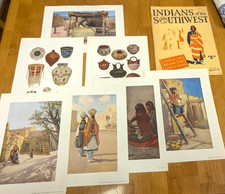 18 Vtg Fred Harvey Native American Indian Art Print Set Indians of the Southwest - Additional view 6