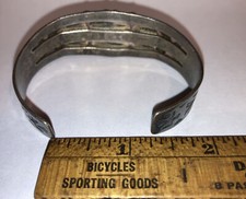 Sterling Silver Navajo Old Pawn Fred Harvey Era Thunderbird Turquoise Bracelet - Additional view 6