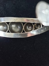 Vintage Native American Sterling Silver Bulb Cuff Bracelet Fred Harvey Era 24g - Additional view 4