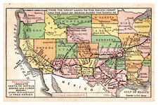 Fred Harvey Hotel Restaurant Location Map Amarillo Texas RPO Cancel -A61