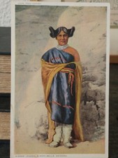 Hopi Belle Indian Dance Grand Canyon Arizona Vtg Pair 1930s Fred Harvey Postcard - Additional view 1