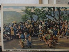 Hopi Belle Indian Dance Grand Canyon Arizona Vtg Pair 1930s Fred Harvey Postcard - Additional view 15