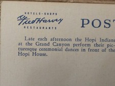 Hopi Belle Indian Dance Grand Canyon Arizona Vtg Pair 1930s Fred Harvey Postcard - Additional view 3