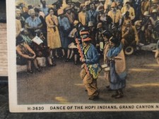 Hopi Belle Indian Dance Grand Canyon Arizona Vtg Pair 1930s Fred Harvey Postcard - Additional view 10