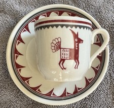 1967 Santa Fe Fred Harvey Ancient Mimbreno Cup & Saucer