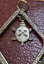 Old Pawn Native American Fred Harvey Era Silver Tone Stamp 8 Charm Pendant - Additional view 3