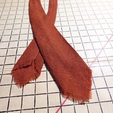 Vintage El Grandee Fred Harvey Wool Tie Handwoven in New Mexico Orange 46”