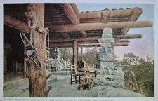 Grand Canyon, AZ. Porch at Hermit's Rest - Fred Harvey PC