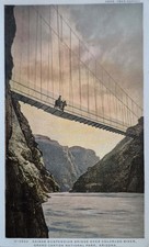 Grand Canyon, Kaibab Suspension Bridge Over Colorado River - Fred Harvey PC