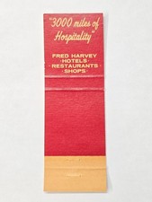 Fred Harvey Est. 1876 Hotels Restaurants Shops 3000 Miles Matchbook Cover - Additional view 2