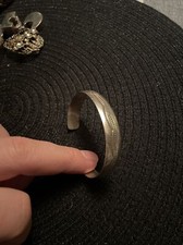Antique Navajo Hopi Sterling Stamped Bracelet Fred Harvey Old Pawn