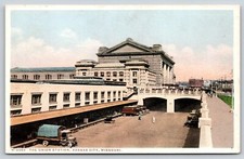 Kansas City Missouri~Union Railroad Station~Depot~Truck~c1910 Fred Harvey PC