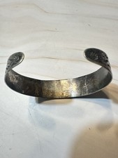 Native American Fred Harvey Sterling Silver Stamped Thunderbird Bracelet As Is - Additional view 8