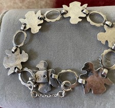 Vintage Fred Harvey Era Bell Trading Post Thunderbird Link Bracelet - Sterling - Additional view 5