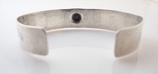 Vintage Harvey Era Navajo Stamped Design Stacker Sterling Silver Cuff Bracelet - Additional view 3