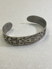 Antique Fred Harvey Whirling Log Stamped Sterling Cuff Bracelet..TJ1035 - Additional view 1