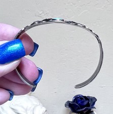 Wonderful Fred Harvey Era Native Sterling Silver, Turquoise Stamp Work Bracelet - Additional view 13