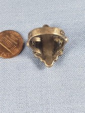 Vintage sterling silver green turquoise ring Navajo Fred Harvey era sz 8.5 - Additional view 3