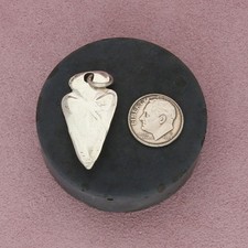 fred harvey era sterling silver vintage stamped turquoise arrowhead pendant - Additional view 2