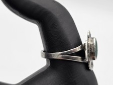 Vintage Navajo Sterling Silver Fred Harvey Era Thunderbird Ring W/ Turquoise... - Additional view 2