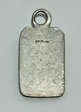 Fred Harvey Era Navajo Sterling Silver and Turquoise Thunderbird Pendant Tag  LS - Additional view 1